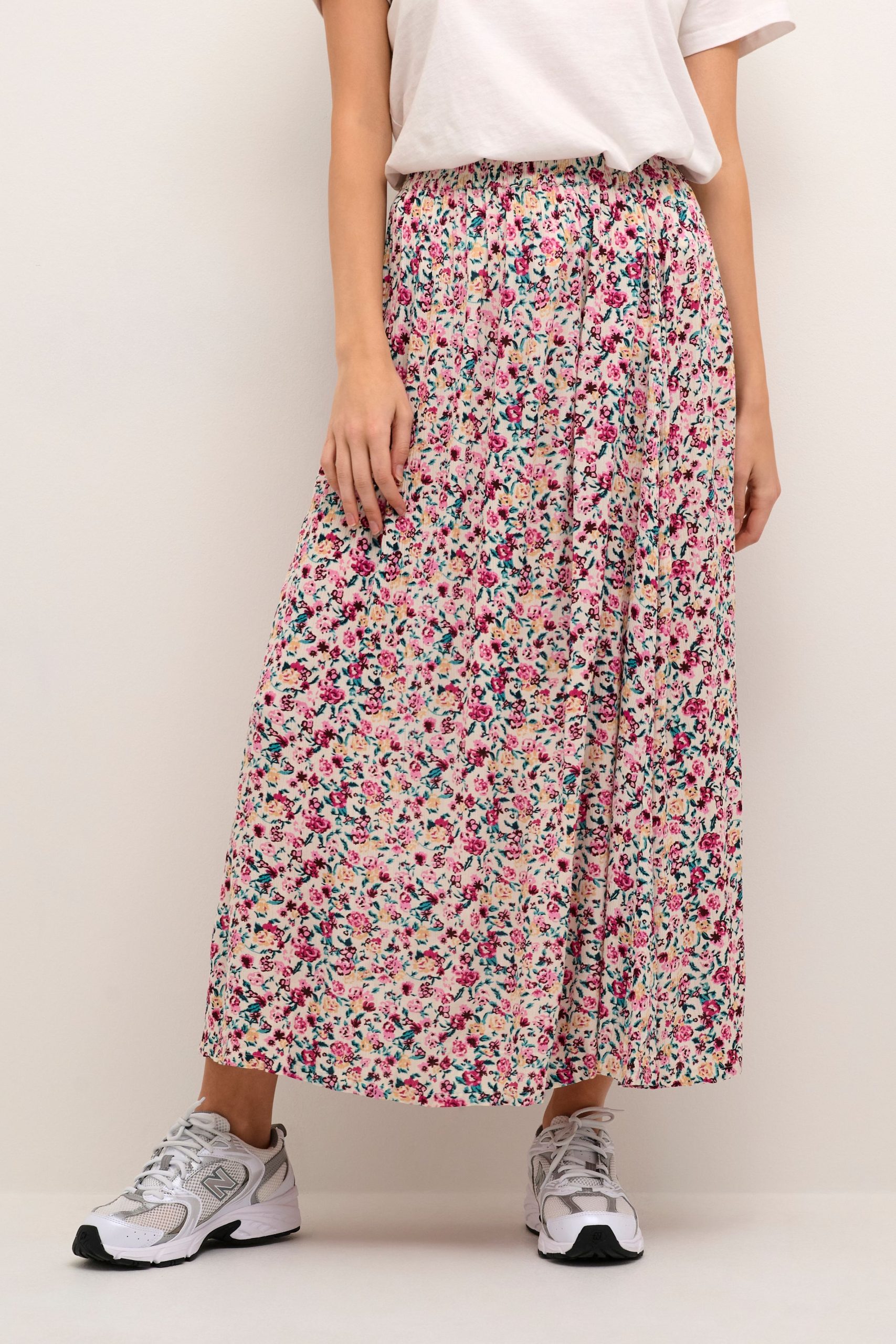 Gitta Elastic Waist Printed Maxi Skirt Printed
