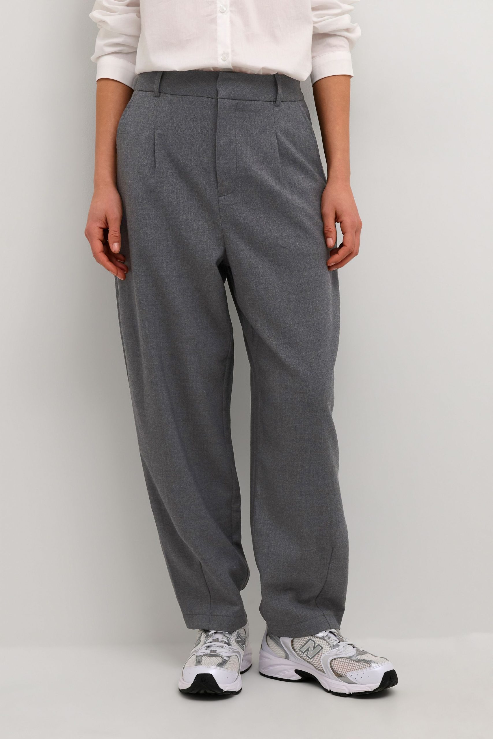 Merle Cropped Leg Suit Trousers Plain