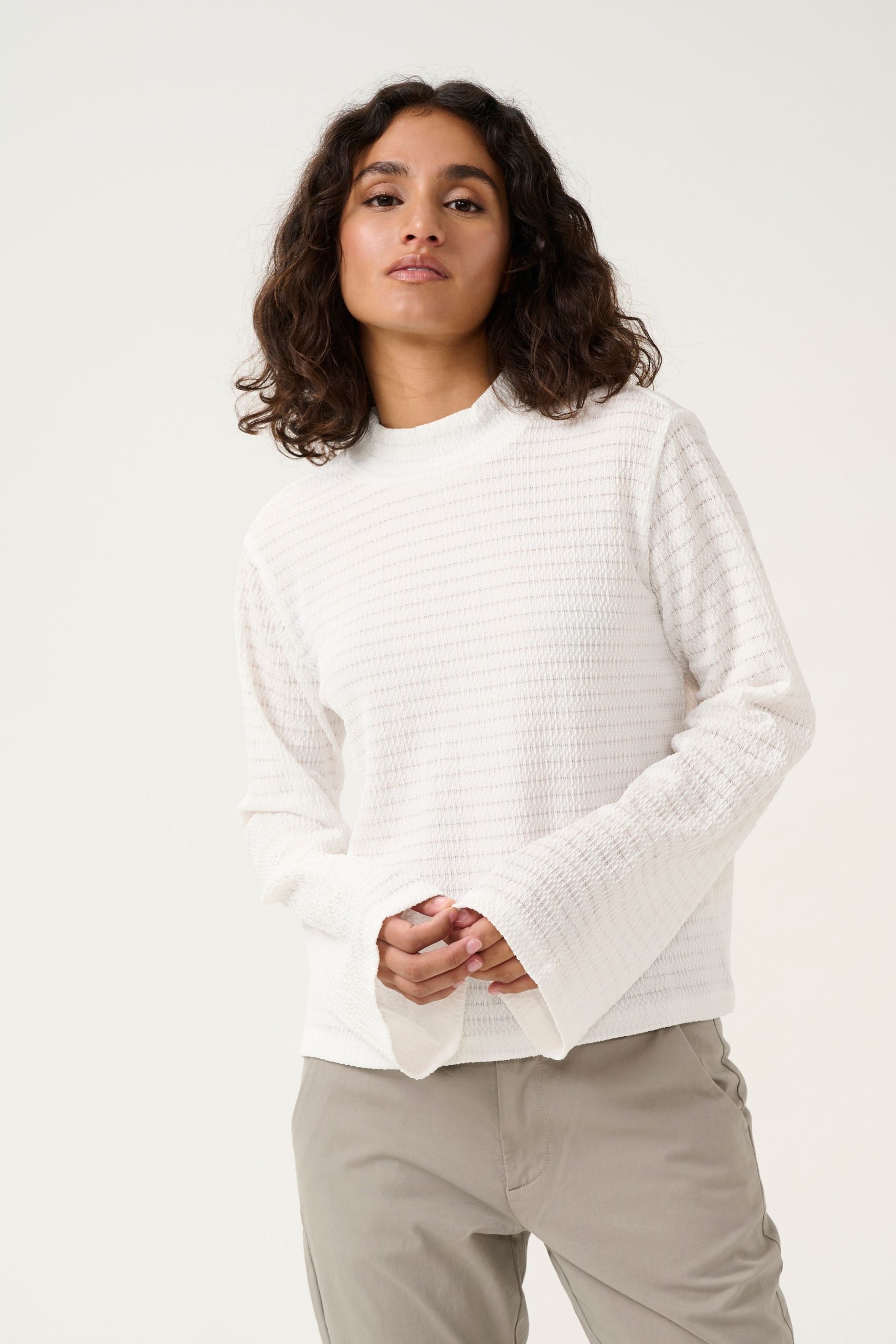 KAdebra Long Sleeve Striped T-shirt Plain