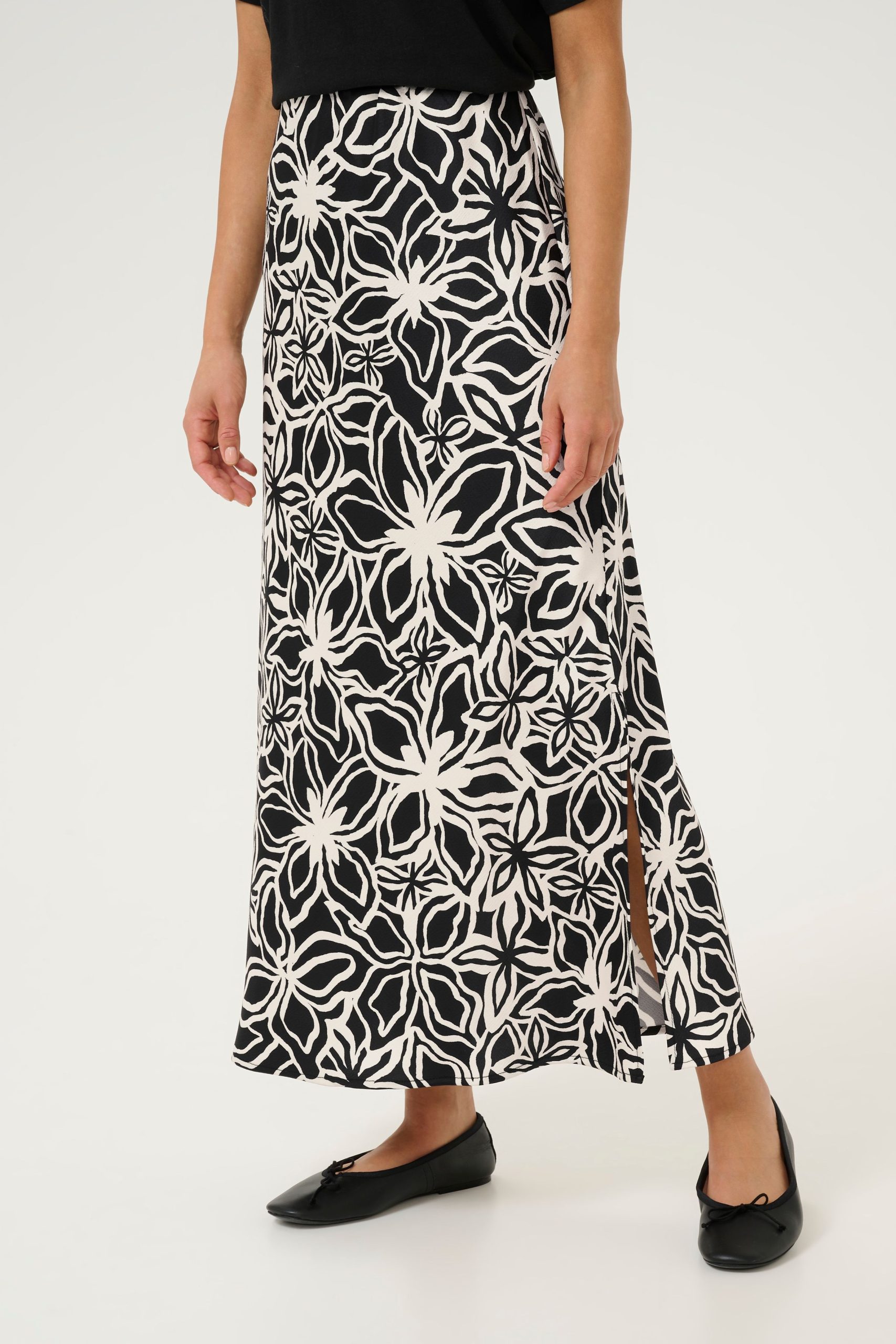 KAvera Floral Pattern Maxi Skirt Floral