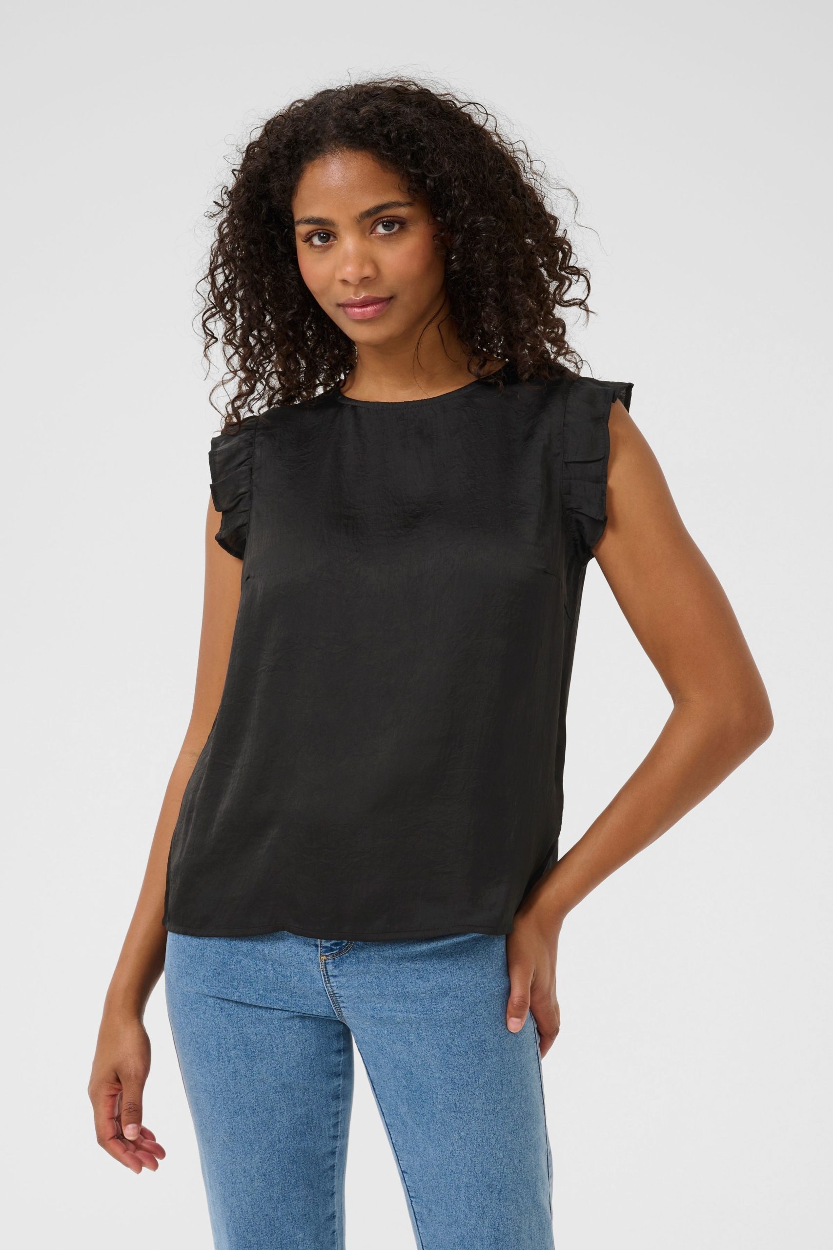 KAariel Frill Detail Sleeveless Blouse