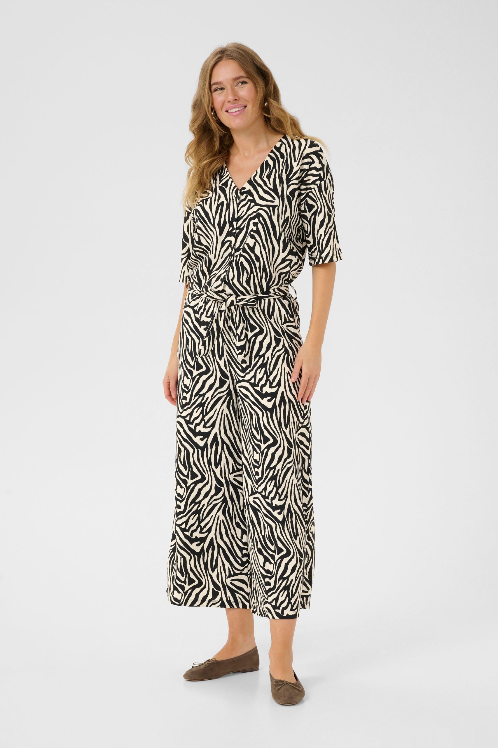 KAivanna V-Neck Cropped Jumpsuit.