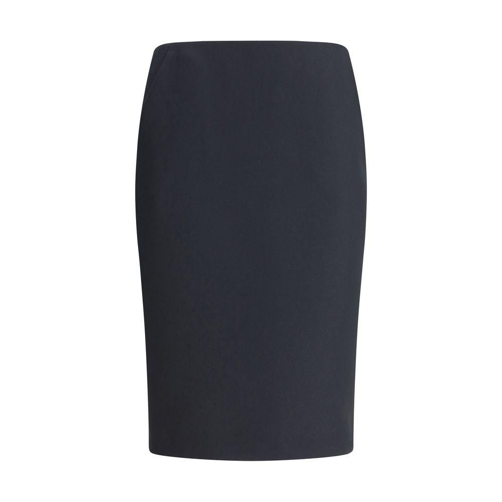 Techno Scuba Pencil Skirt with Back Zip and Slanted Side Pockets Women
